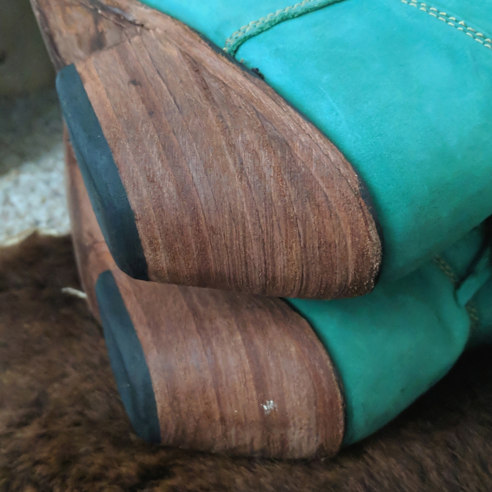 LIBERTY BLACK Vegas Turquesa LB71124 fringed cowgirl western boots sz 6.5 EUC - Picture 14 of 16